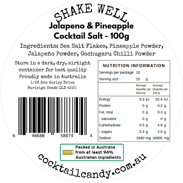 Cocktail Rimming Salt – Pickled Jalapeño and Pineapple (Large Tin)