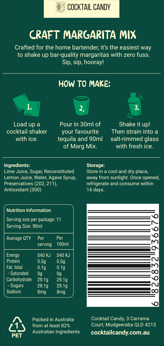 Cocktail Candy Craft Margarita Mix