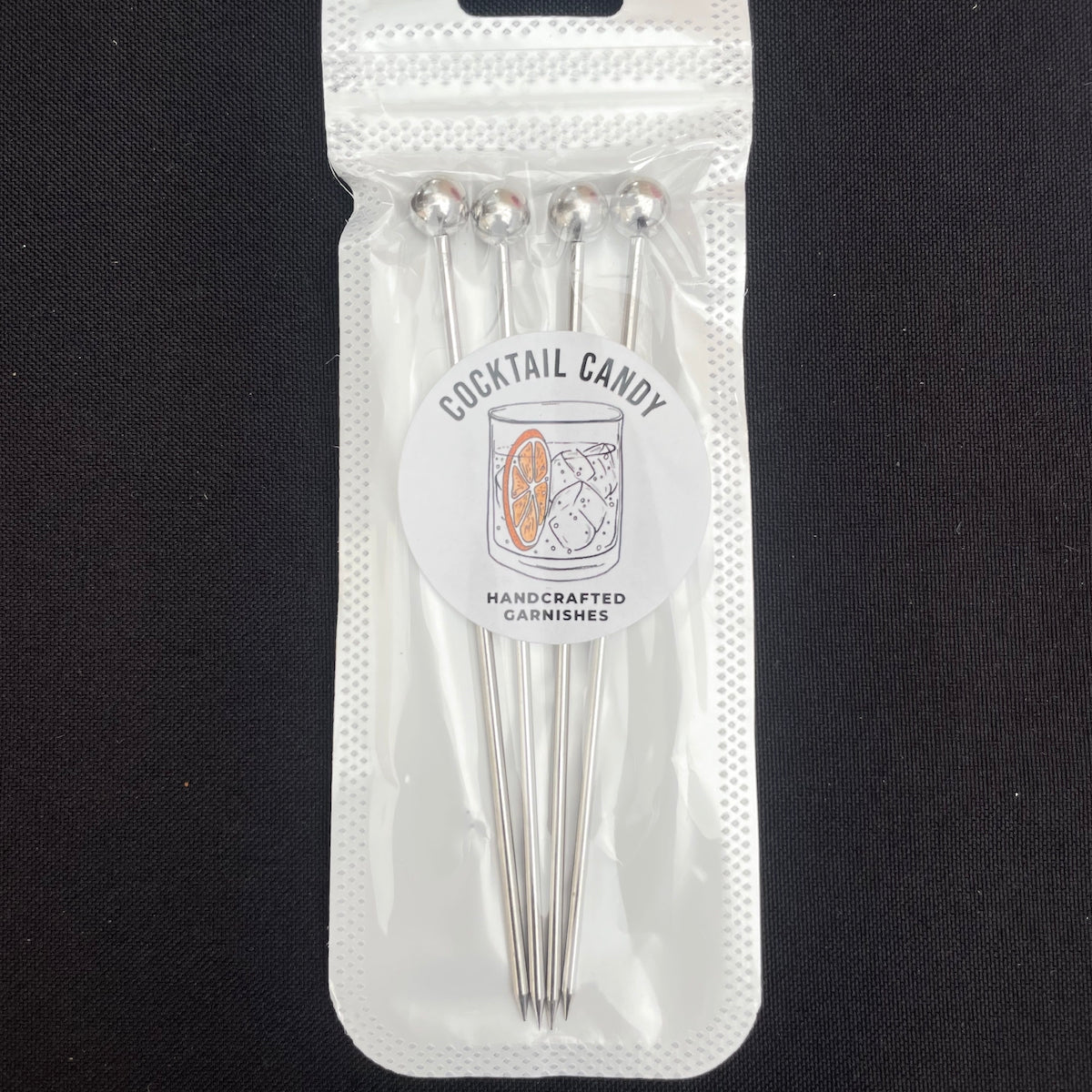 Stainless Steel Cocktail Picks - 4 Pack by Cocktail Candy®