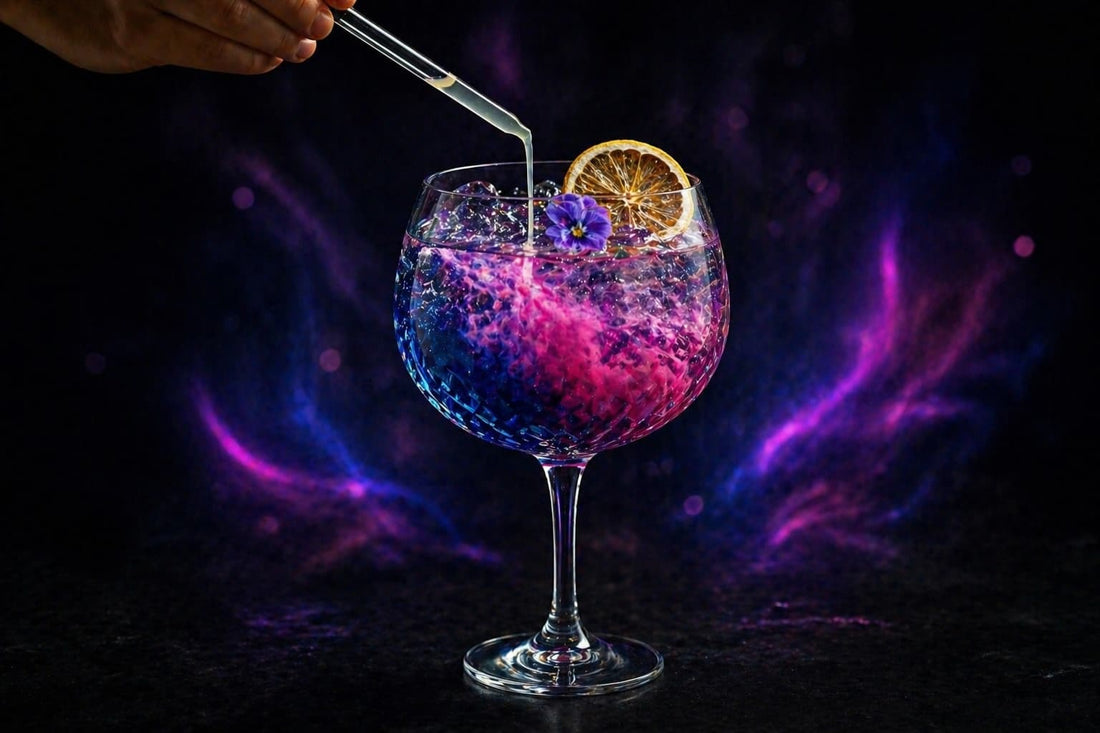 Euphoria-Inspired Colour-Changing Cocktails with Edible Flower Garnishes