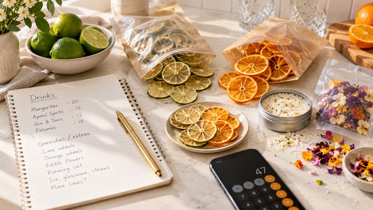Complete Event Cocktail Garnish Guide: From Drinks List to Order