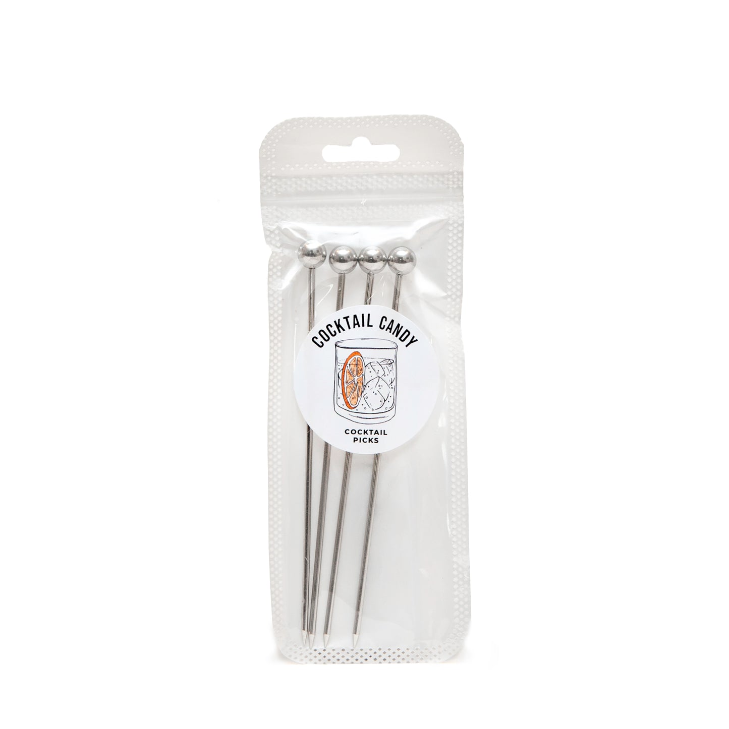 Stainless Steel Cocktail Picks - 4 Pack by Cocktail Candy®