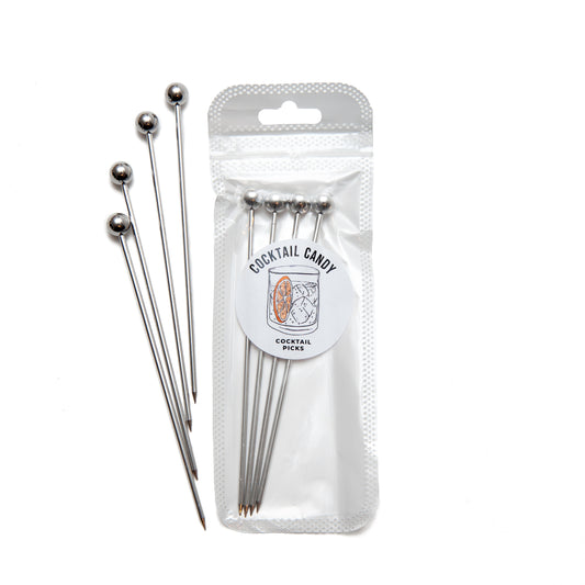 Stainless Steel Cocktail Picks - 4 Pack by Cocktail Candy®