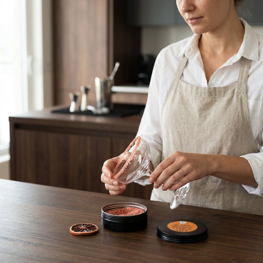 Cocktail Rimming Salt – Blood Orange Citrus Flavoured Salt (Large Tin)