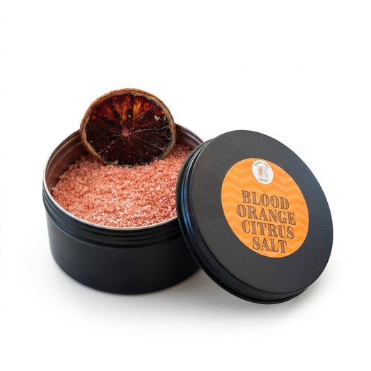 Cocktail Rimming Salt – Blood Orange Citrus Flavoured Salt (Large Tin)