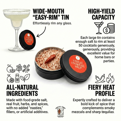 Cocktail Rimming Salt – Spicy Chilli Salt Blend (Large Tin)