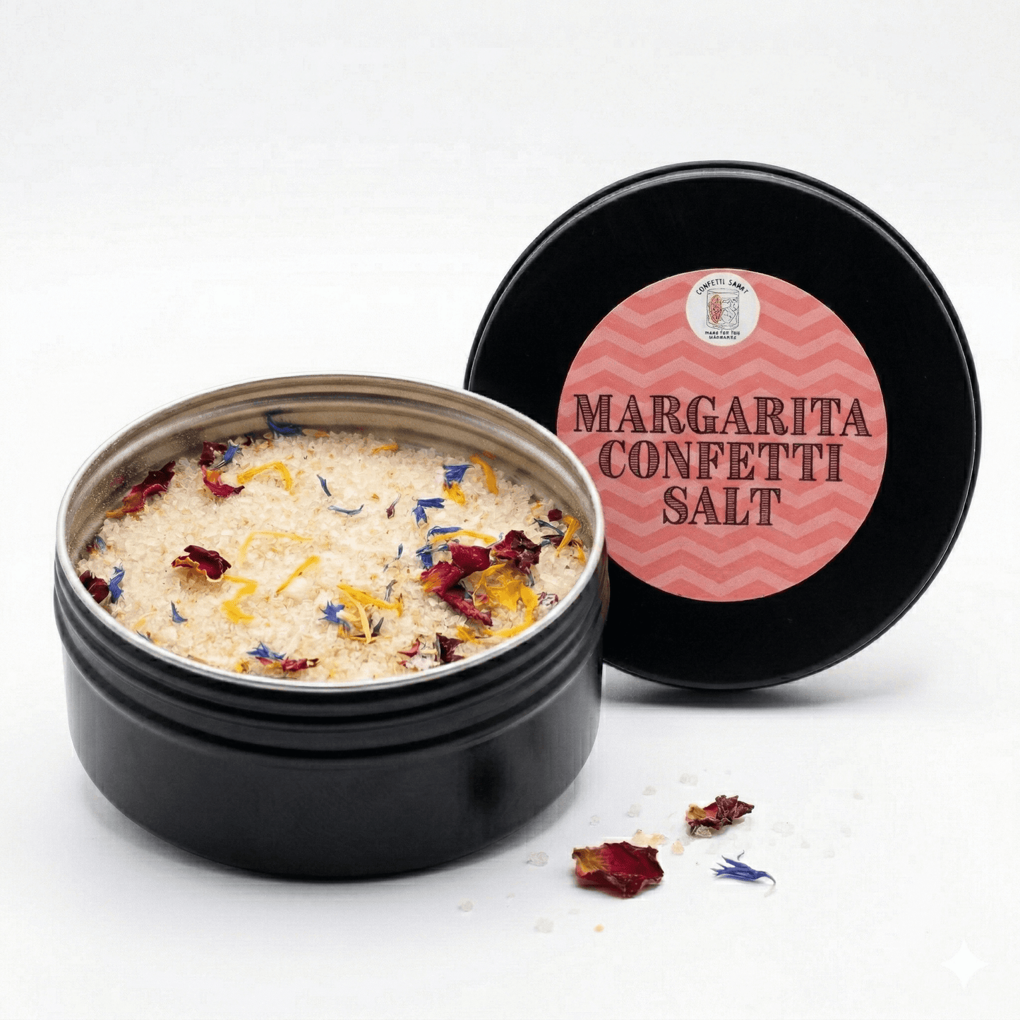 Cocktail Rimming Salt – Margarita Confetti Salt Blend (Large Tin)