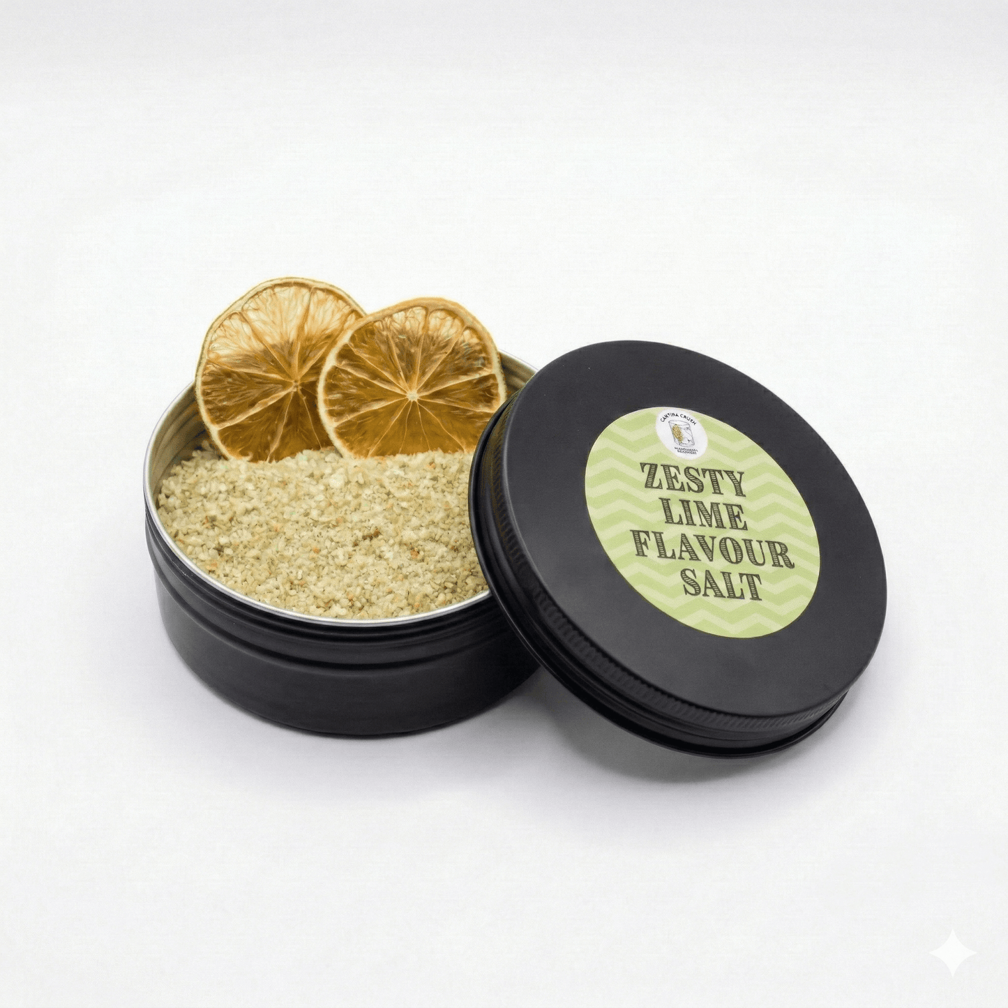 Cocktail Rimming Salt – Zesty Lime Flavoured Salt (Large Tin)