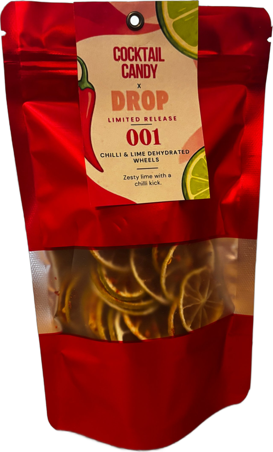 Cocktail Candy x DROP 001 Chilli and Lime Dehydrated Wheels pouch